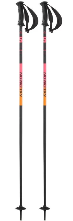 Bastones Salomon Shiva Black Shocking Pink