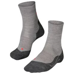 Calcetines Esquí Nórdico Falke Ru4 Wool Light Grey Mel
